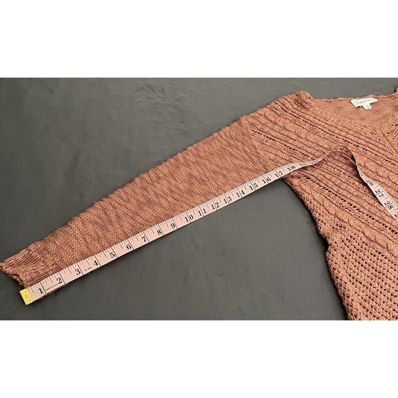 Cloud Chaser Sweater Womens Small Pink Pullover Open Knit Top - Picture 11 of 11